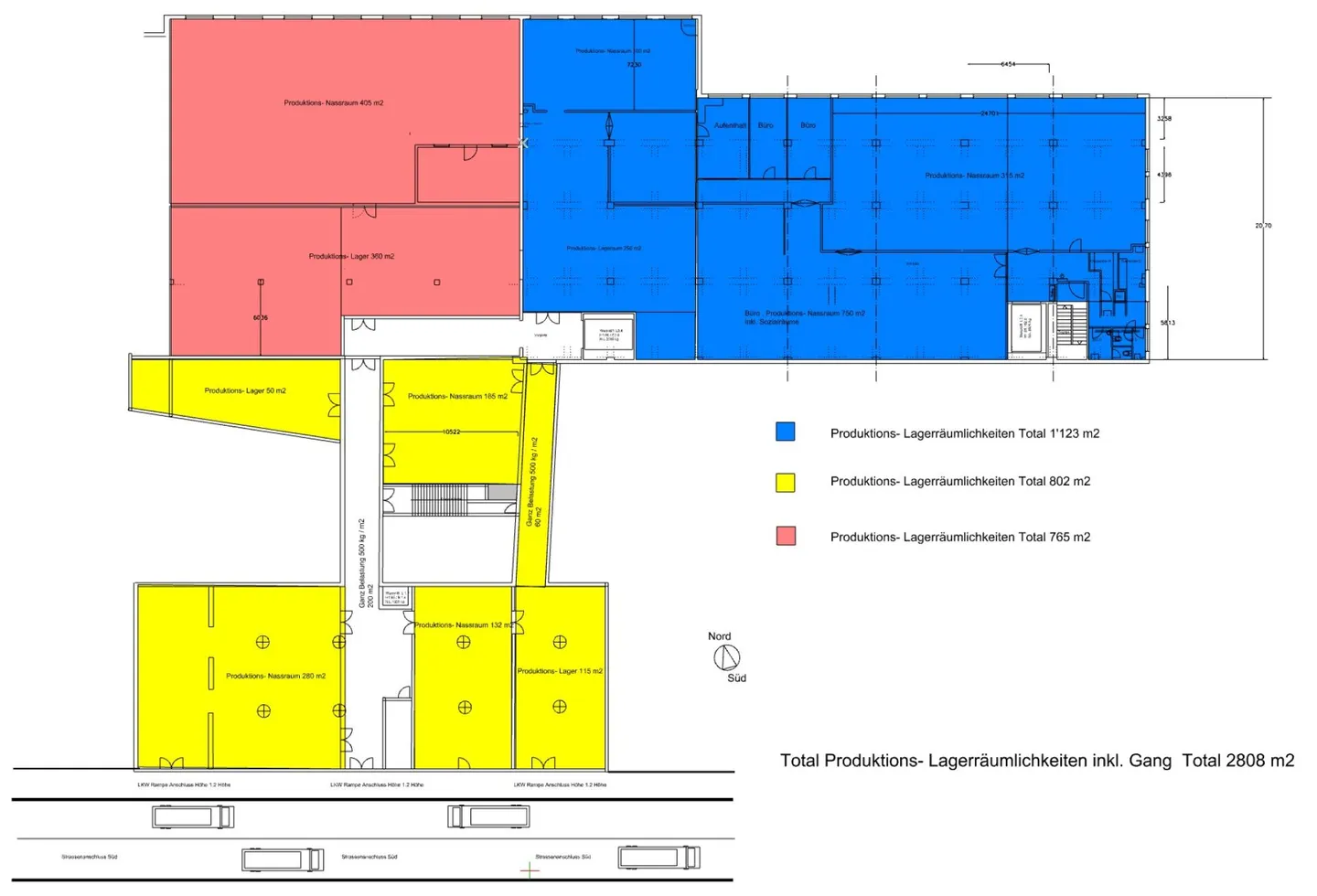 Oggetto di produzione- lavoro- magazzino 765 m2 (rosso) - Foto 1 di 8