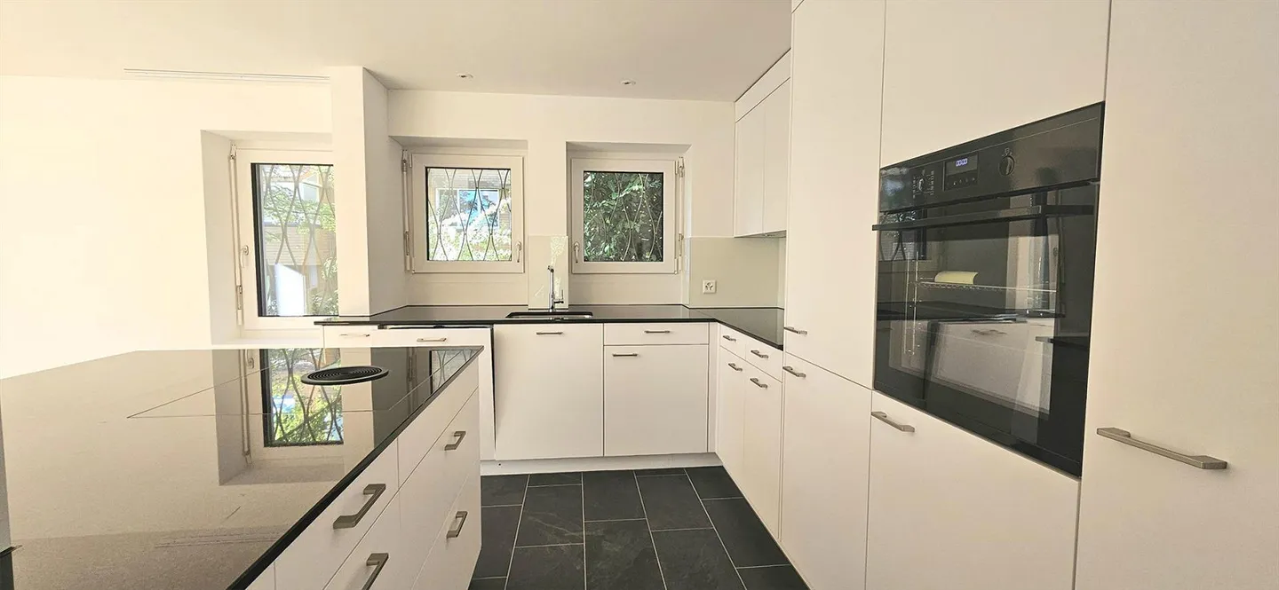 Vista sul lago del giardino - Appartamento di 2,5 stanze in posizione privilegiata a Zurigo - Foto 3 di 10