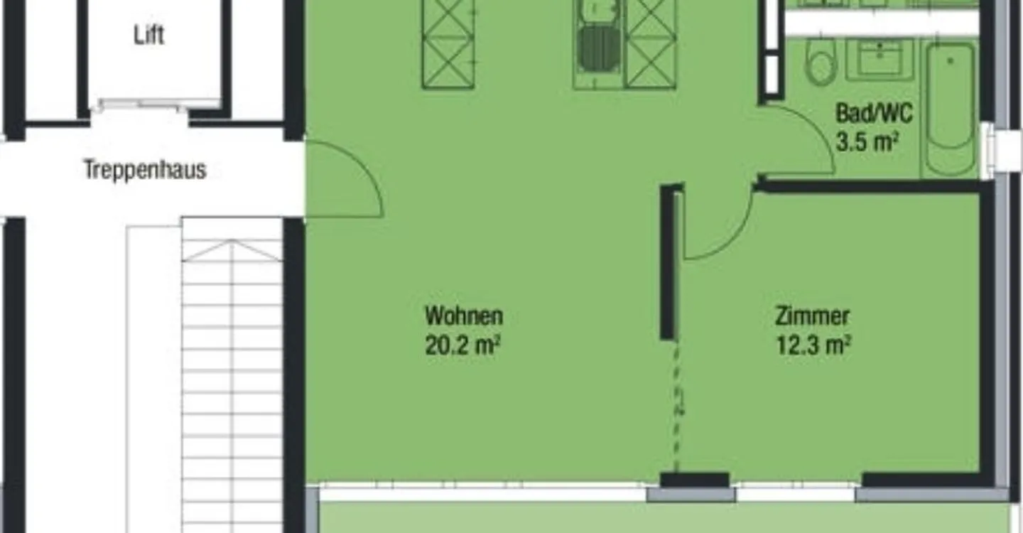 Appartamento 2.5 locali a Glattpark! Affitta senza deposito! - Foto 7 di 7