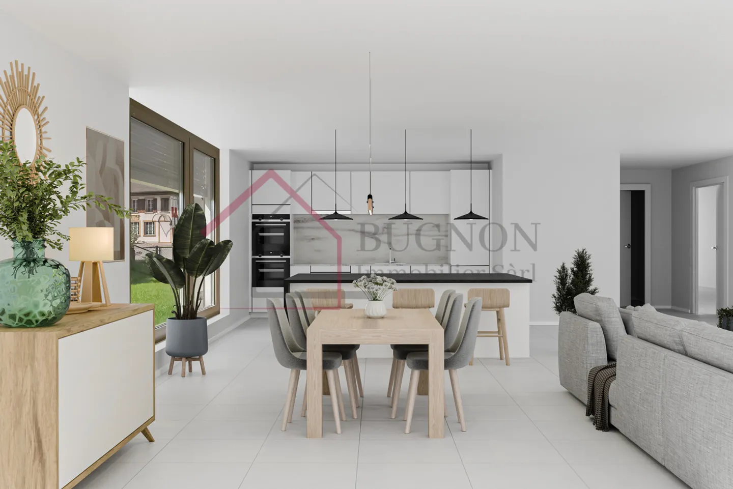 Appartamento PPE di 4,5 locali di 128 m2 con giardino privato - Foto 3 di 9