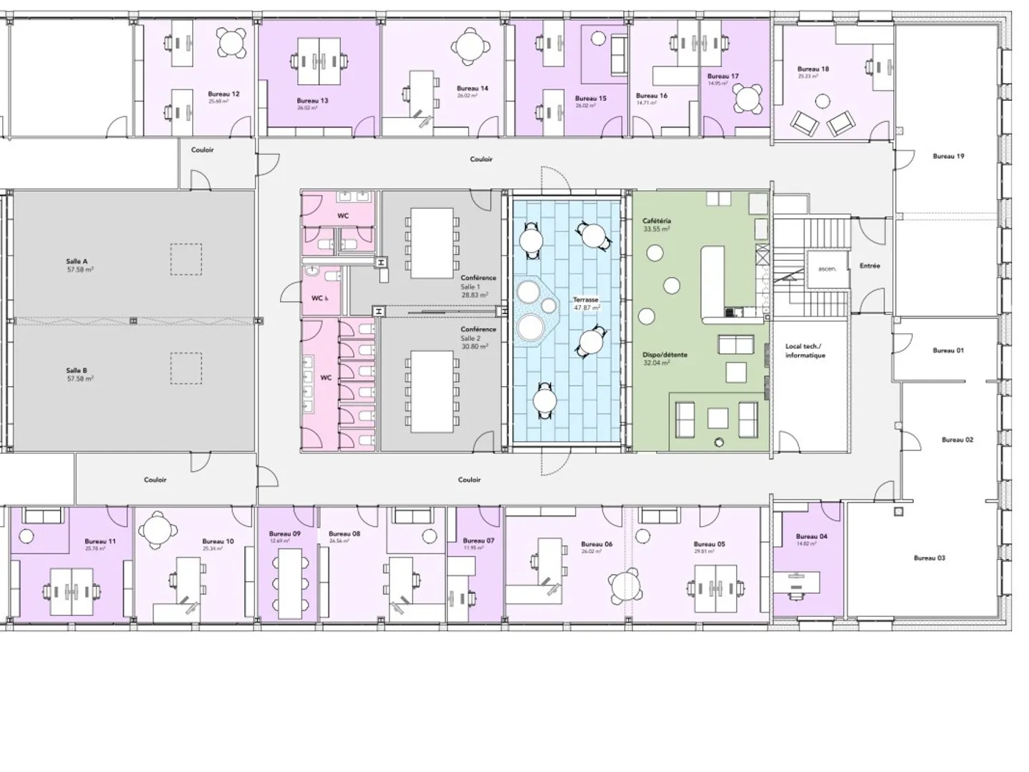 Bureaux rénovés à Budron - Photo 2 sur 2