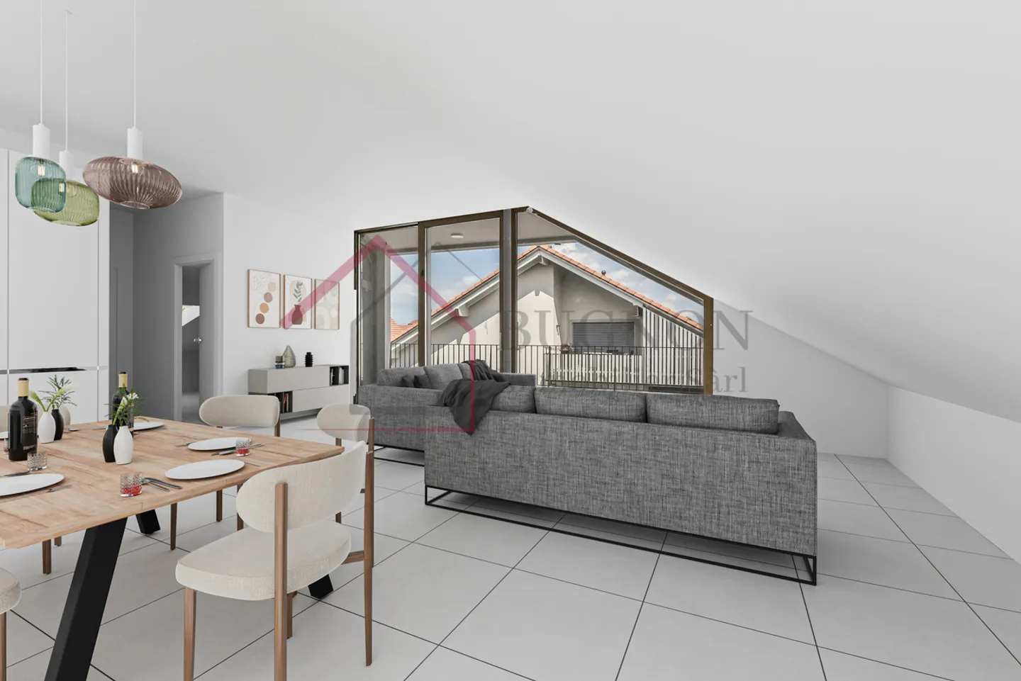 Appartamento PPE di 3,5 locali di 87 m2 con loggia - Foto 4 di 8