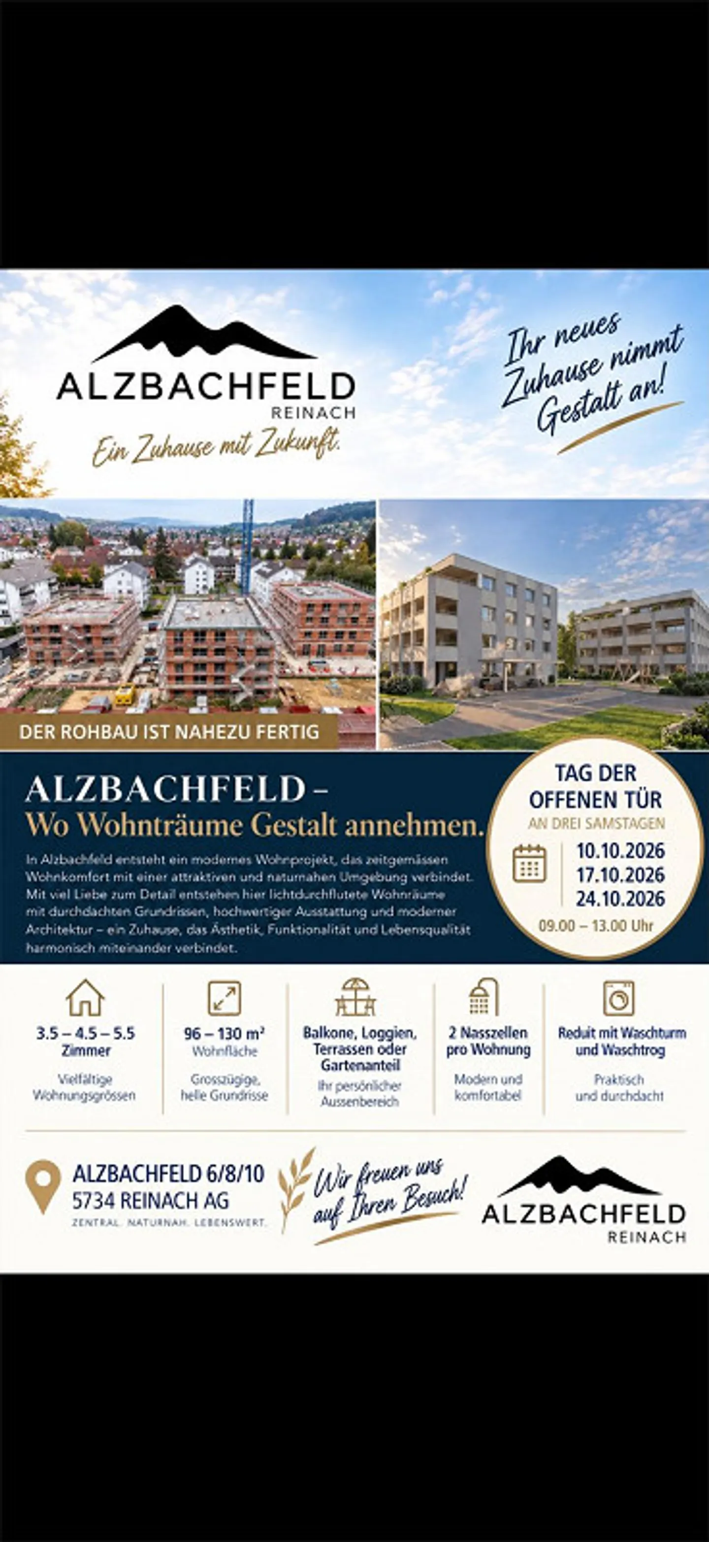 Moderno appartamento attico di 3,5 stanze in nuova costruzione – Reinach AG - Foto 1 di 17