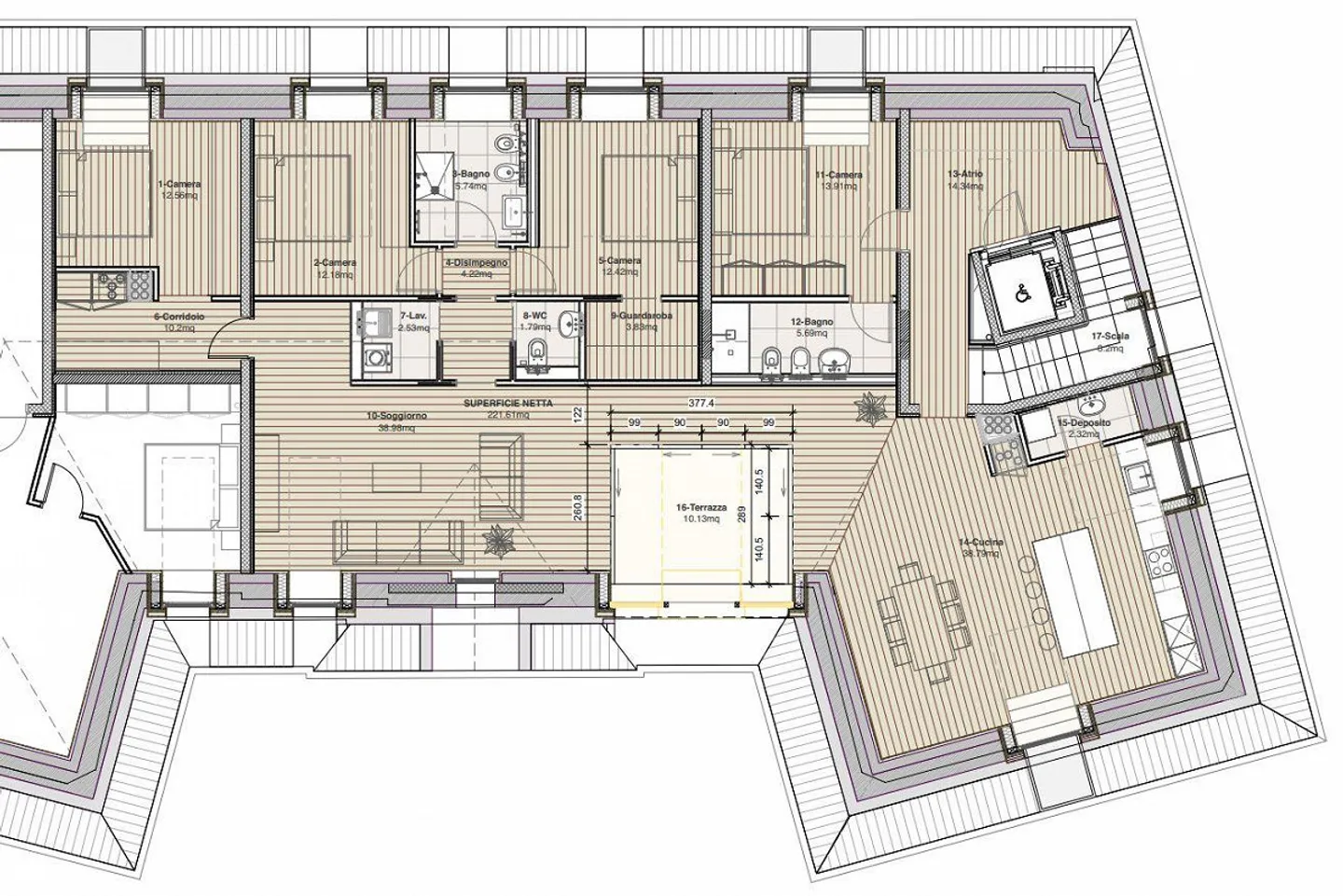 Exclusive 5.5-room penthouse in a historic building - Photo 6 of 6