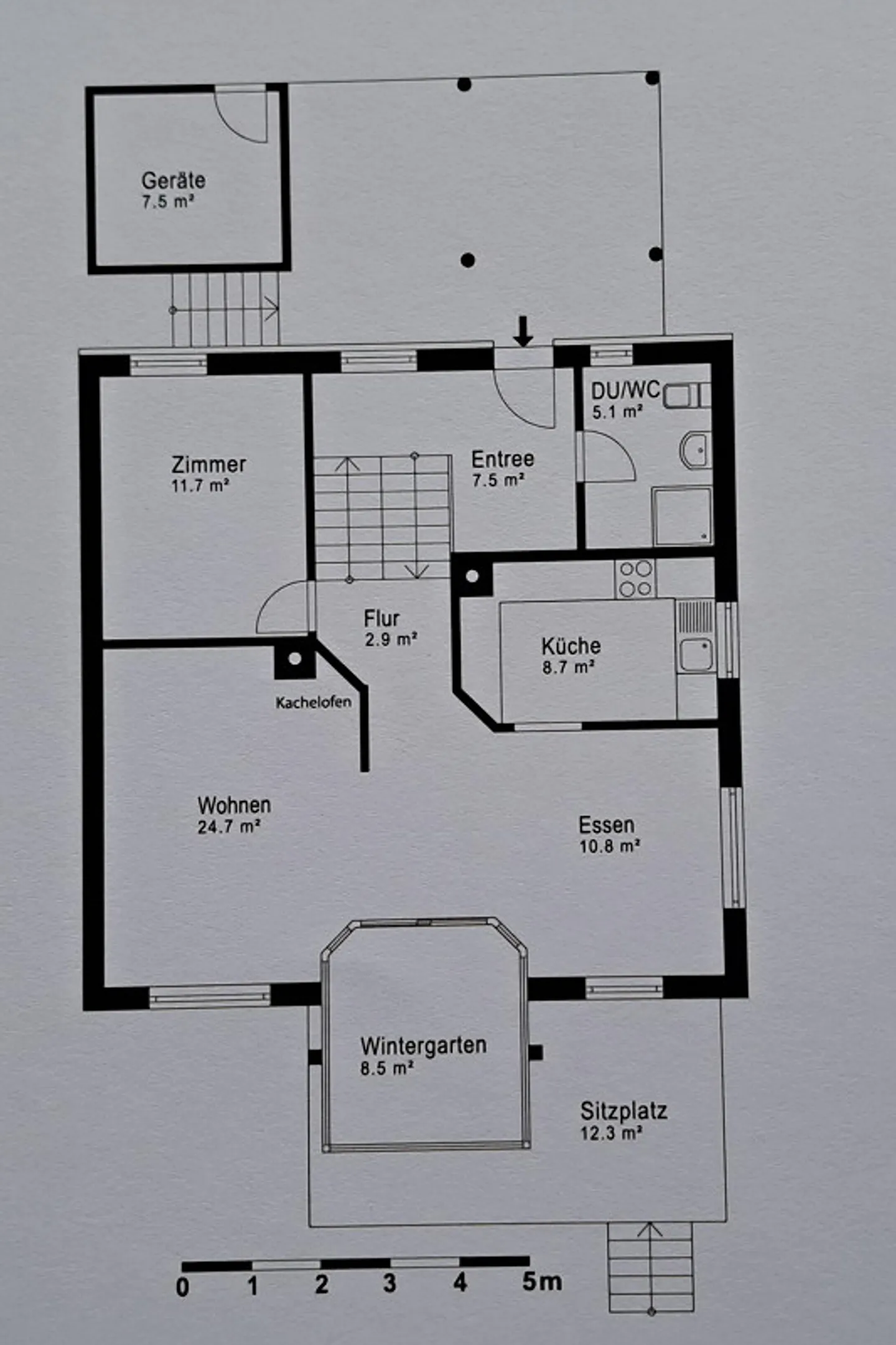 7 1/2-Zimmer-Doppeleinfamilienhaus mit Wintergarten und Carport - Foto 5 von 7
