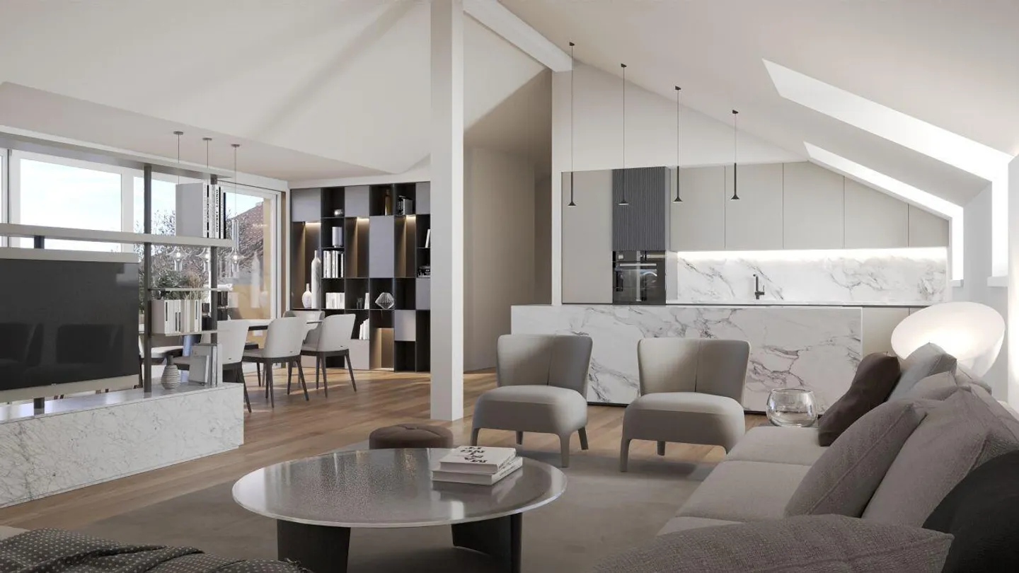 Neues Penthouse im Herzen von Bellinzona mit Panoramaterrasse - Foto 4 von 11