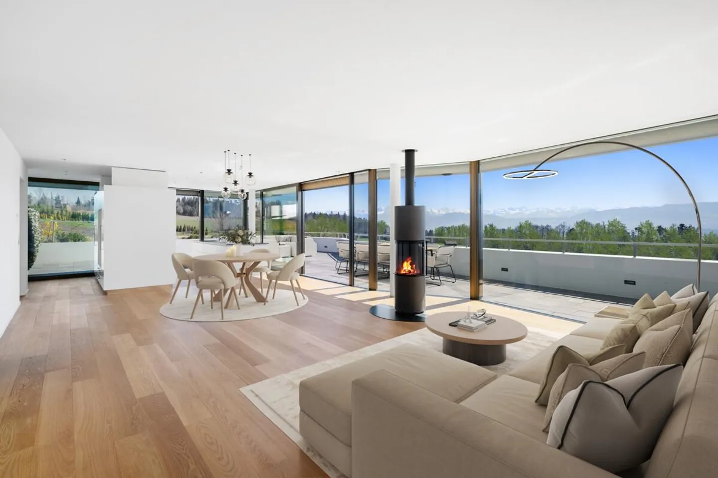 Uetikon am See : appartement en attique moderne avec vue sensationnelle - Photo 1 sur 5