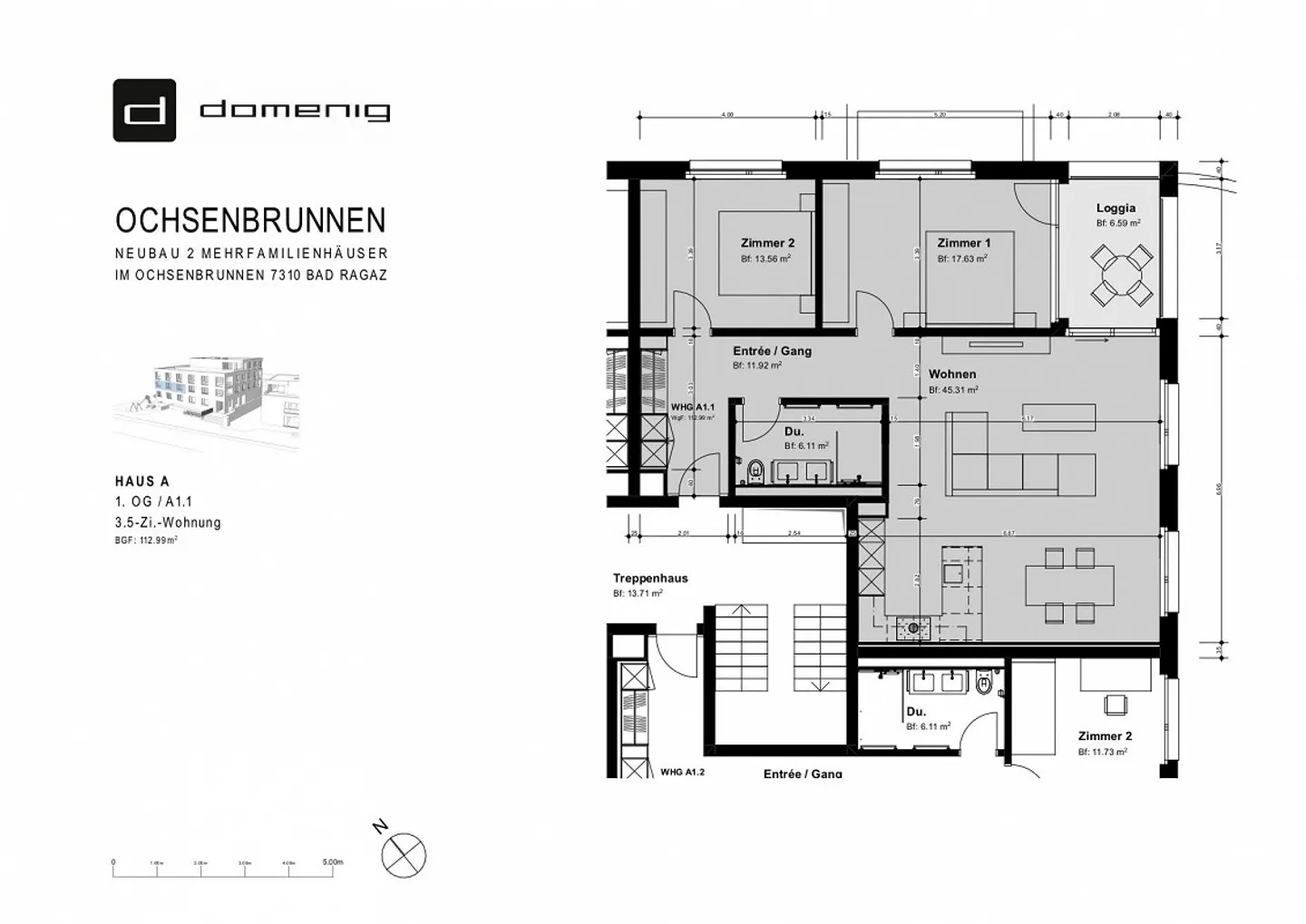 Grande appartement 3.5 pièces A1.1 à Bad Ragaz - Photo 8 sur 10