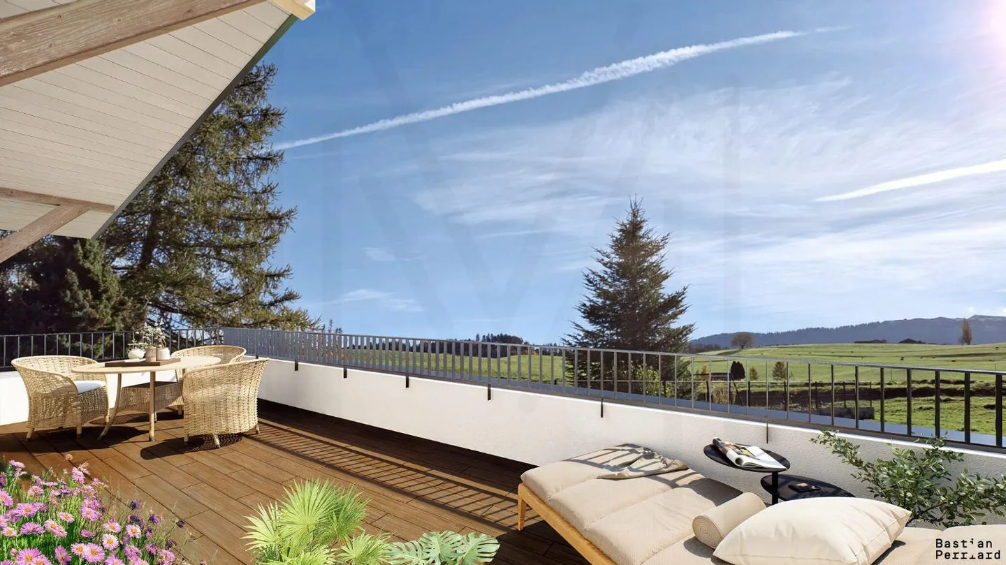 Magnificent penthouse apartment 5.5 rooms with beautiful countryside view - Photo 8 of 8