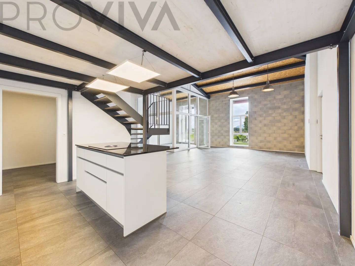 Appartement Loft Moderne avec Galerie à Gampelen - Photo 2 sur 8