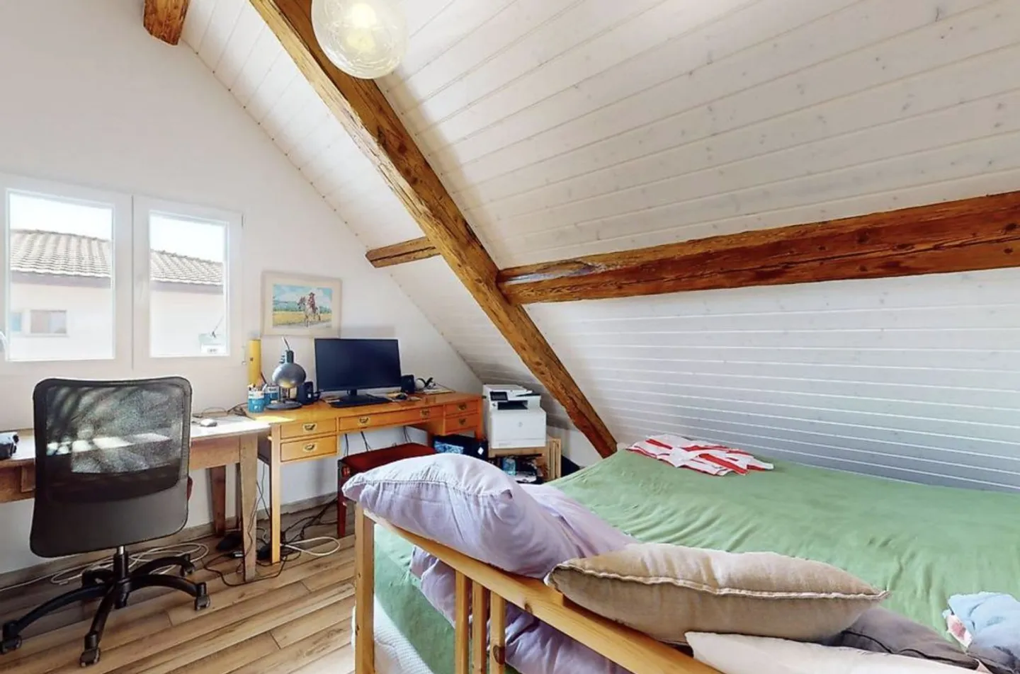 Beautiful 3.5-room apartment in Cousset / renovated farmhouse - Photo 4 of 5