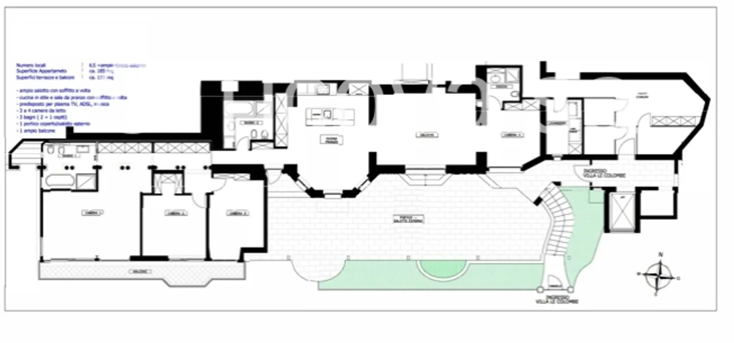 Magnifico appartamento 6.5 locali con vista lago a Castagnola - Foto 15 di 15