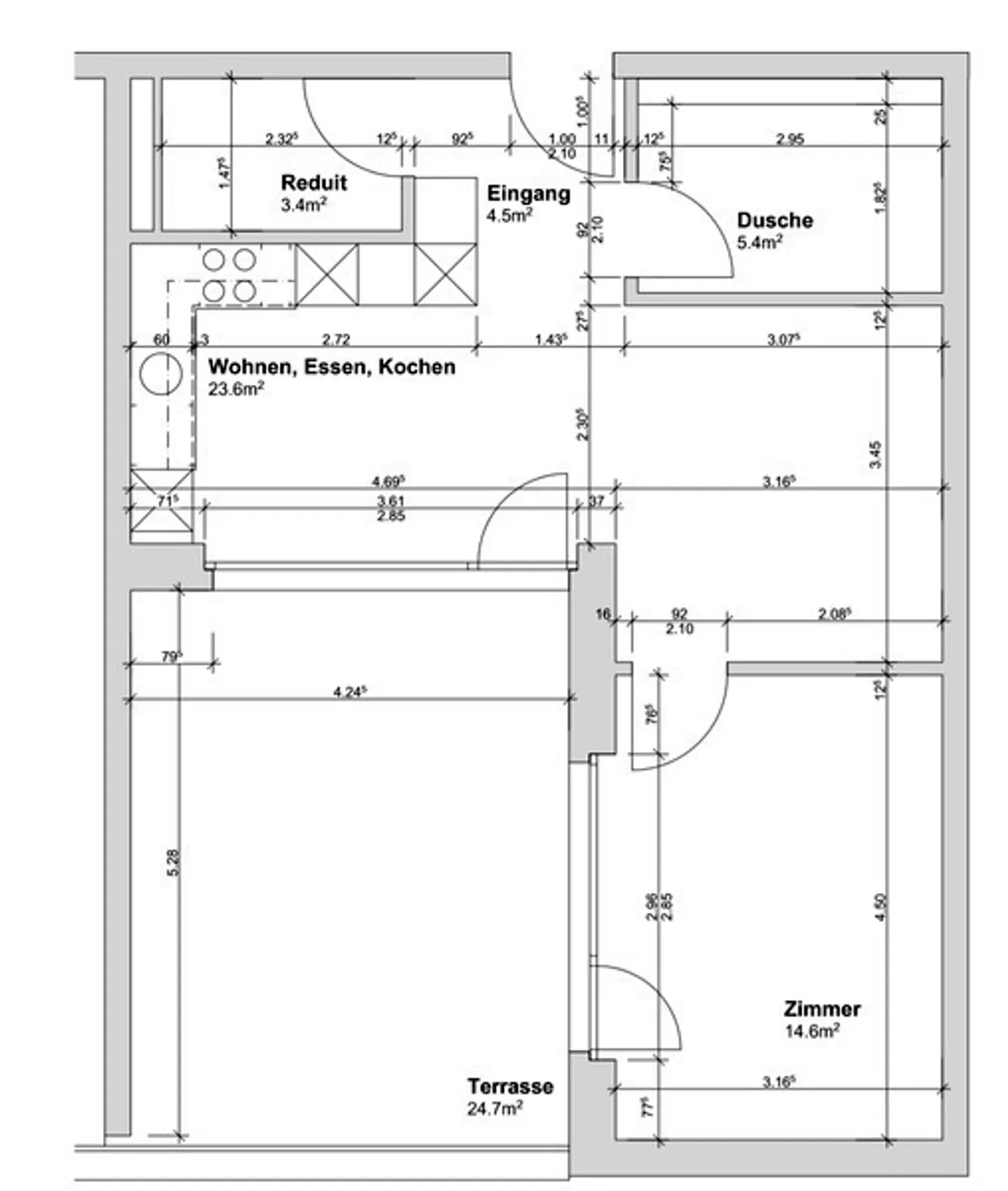 APPARTEMENT 2½ PIÈCES À MURI (AG), MEUBLÉ, TEMPORAIRE - Photo 8 sur 9