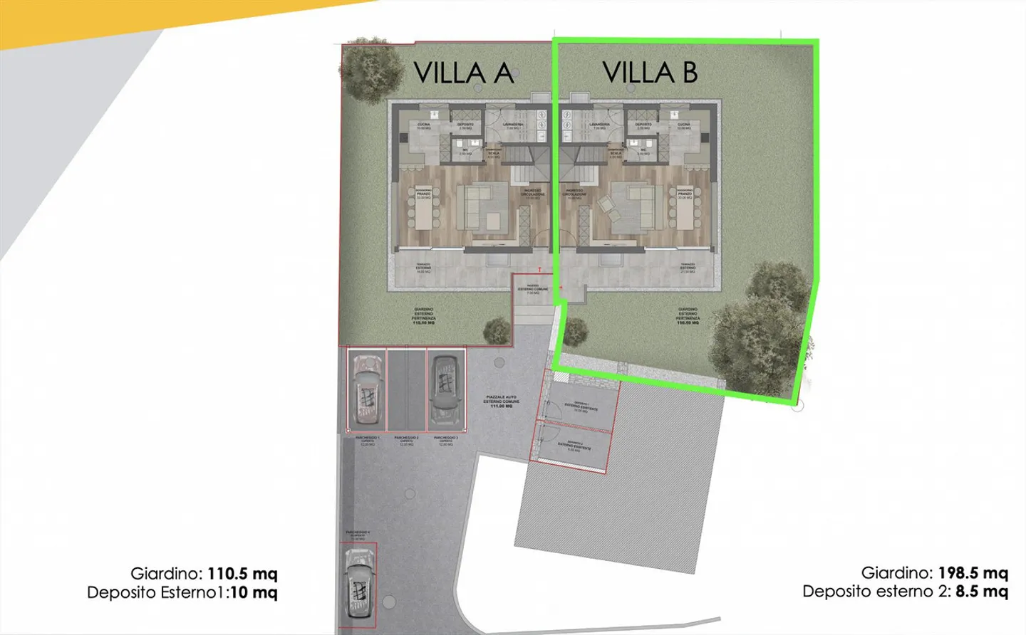 GRUNDSTÜCK MIT GENEHMIGTEM PROJEKT FÜR ZWEI VILLEN IN BIASCA - Foto 4 von 11