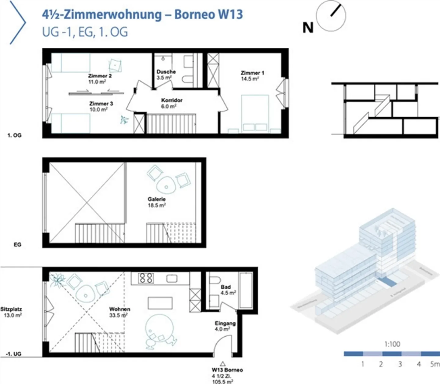 «4½ ZI-WOHNUNG IN BERN - MATTENHOF, MÖBLIERT, TEMPORÄR» - Foto 10 von 10