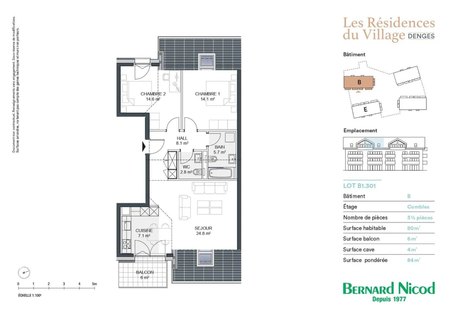 Top floor 3.5 rooms - Photo 9 of 10