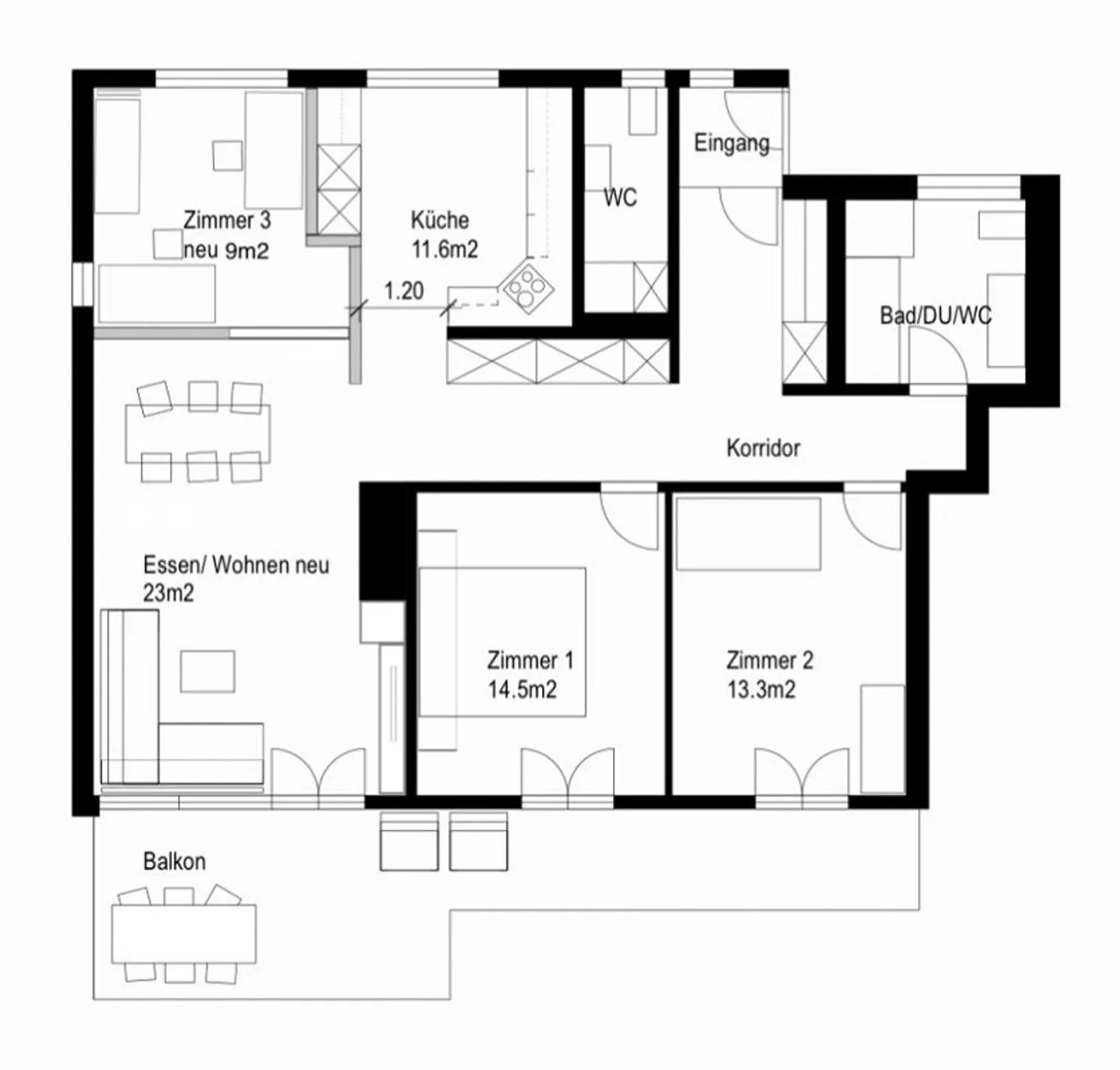 4.5 Rooms, 110m², 2nd Floor Attic Apartment - Photo 11 of 11