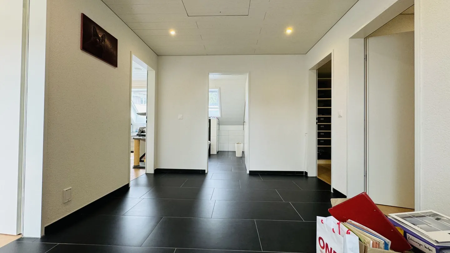 Grande casa unifamiliare quasi nuova di 6,5 stanze, 6 posti auto in garage + 4 posti auto, laghetto per koi, sala cinema, 3 bagni, posizione da sogno, a soli 10 min da Bubendorf - Foto 19 di 59