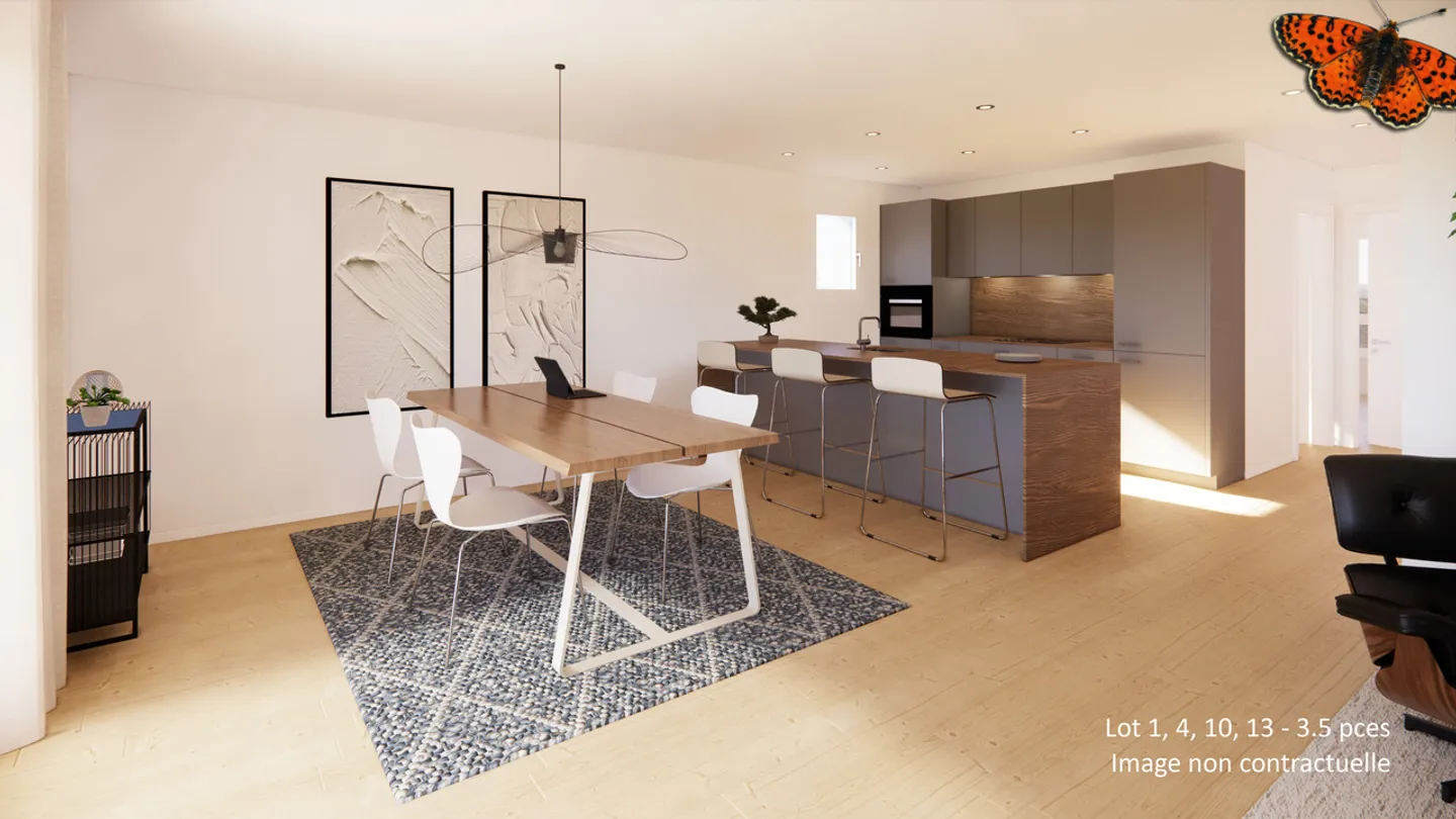Superb 3-room apartment in a new development in Vaulruz! - Photo 4 of 6