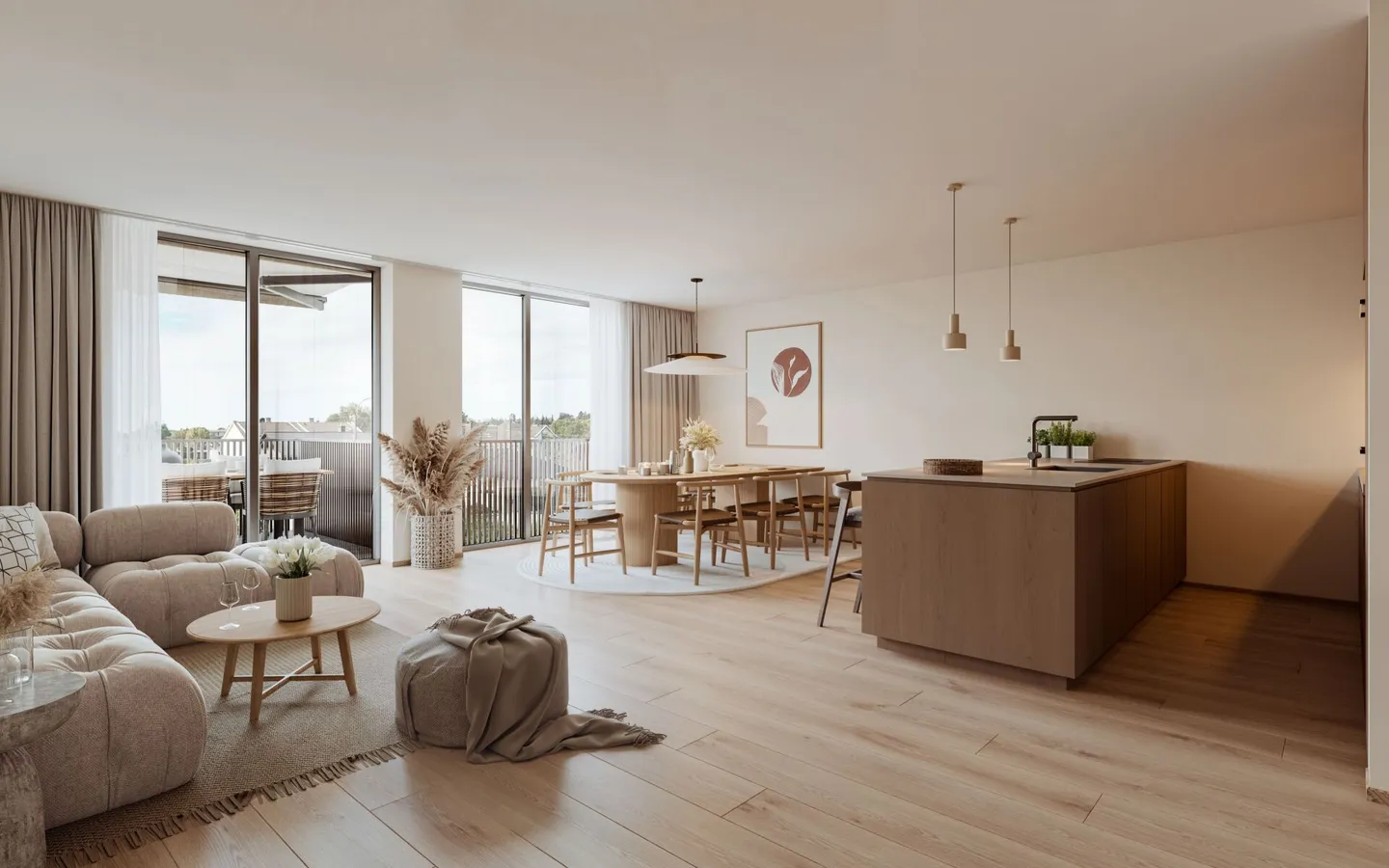 Modernes Apartment mit Balkon - Foto 2 von 6