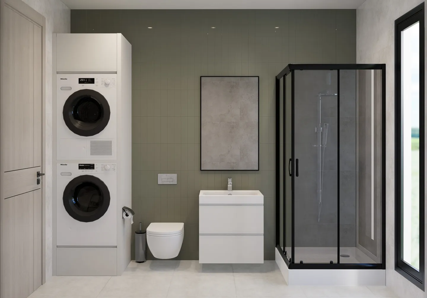 Large 3.5 new crossing apartment, with large living room and covered balcony - Photo 9 of 10