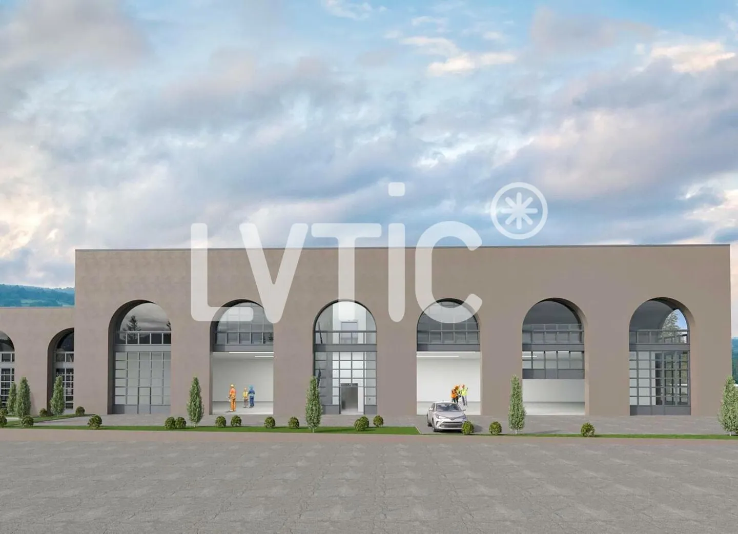Industrial hall, offices of 6500 m2 divisible for rent in Yvonand - Photo 1 of 5