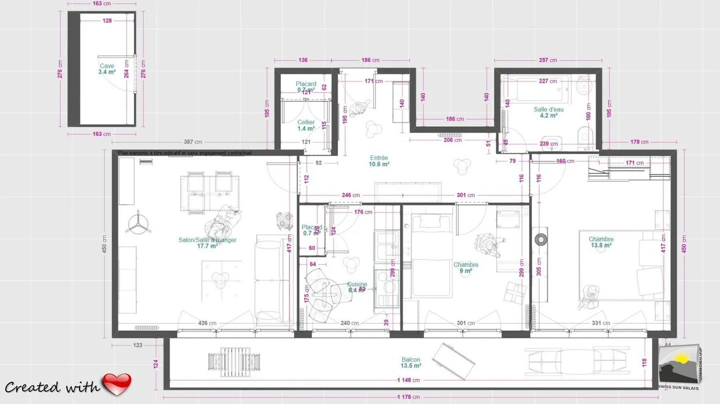 Charmante Wohnung in Sierre - Foto 22 von 25