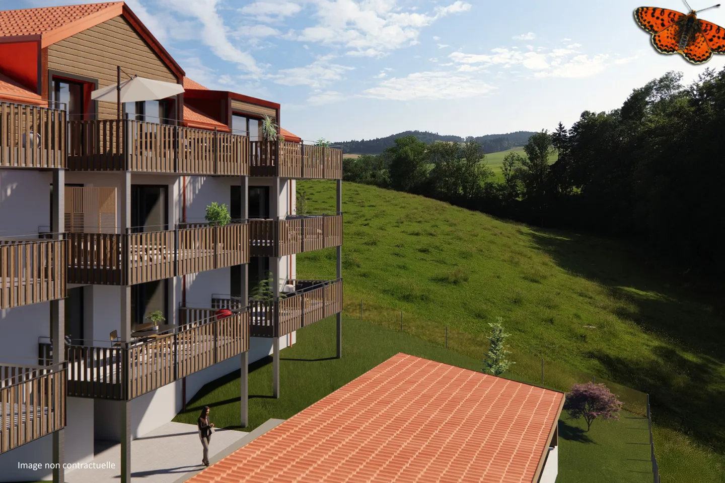 Magnifico appartamento di 4 stanze in nuova promozione a Vaulruz - Foto 1 di 6
