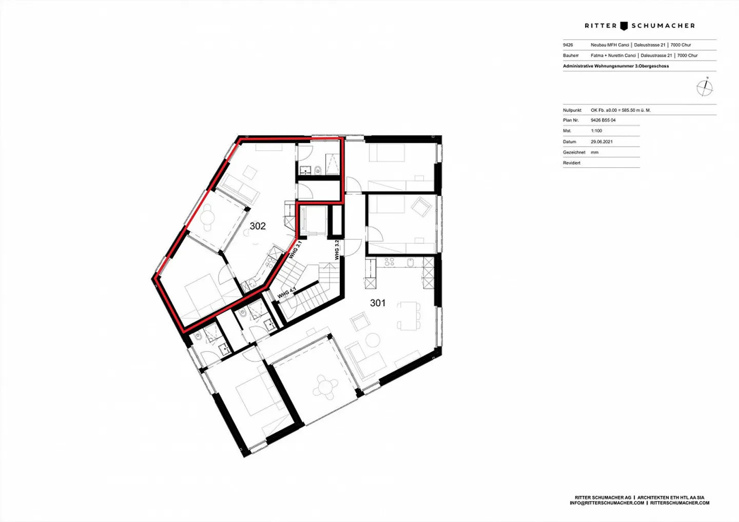 Chur - 2.5-room apartment - Photo 2 of 2