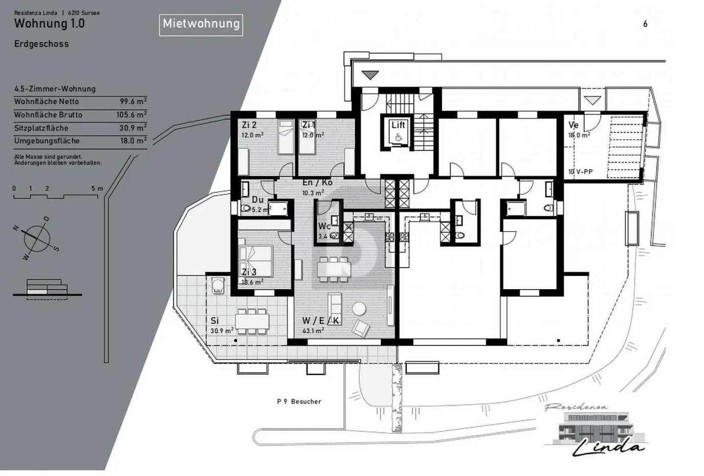 Stilvolle 4.5-Zimmer-Wohnung - Foto 2 von 3