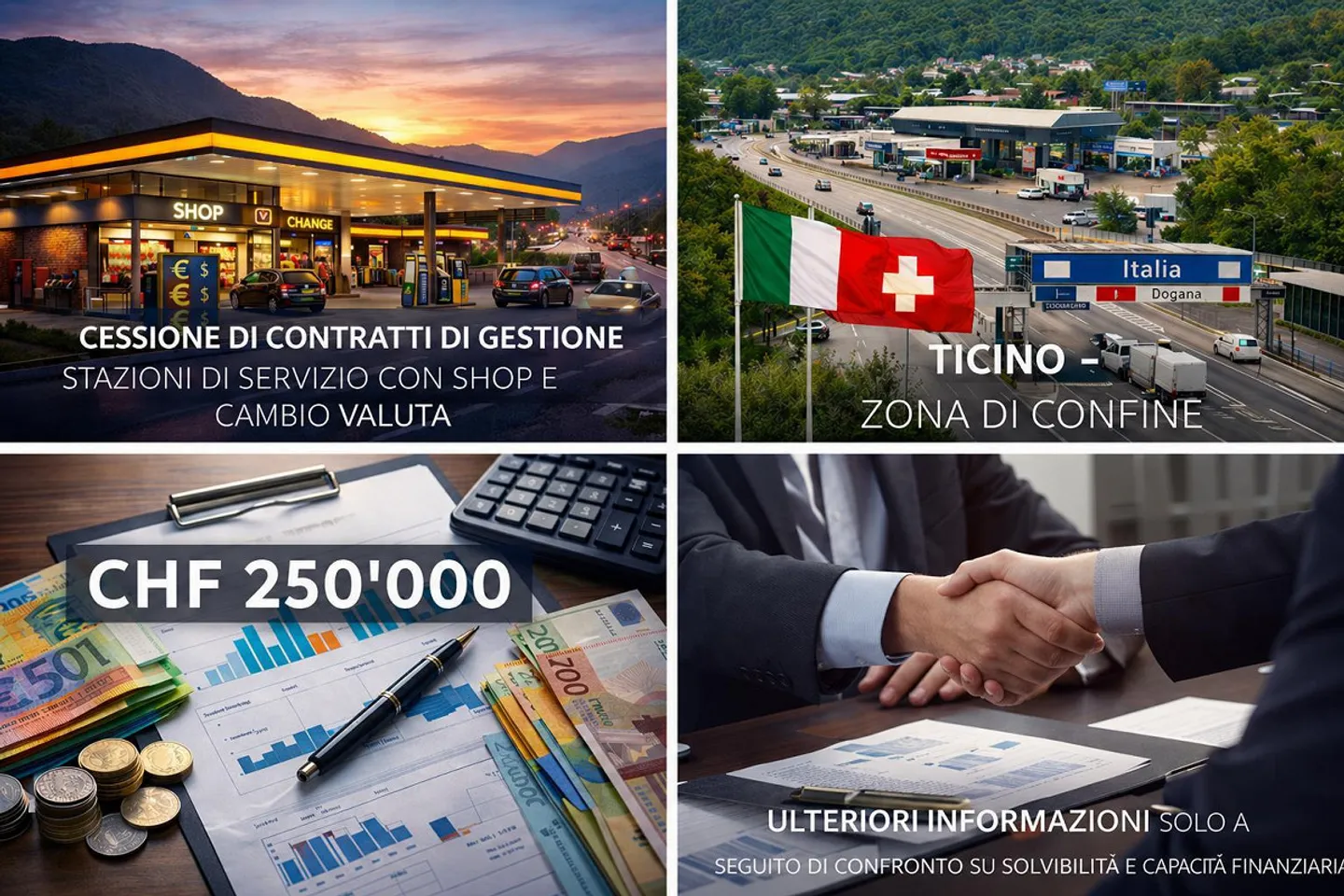 Stations-service avec boutique et change de devises Ticino - Zone frontalière - Photo 7 sur 8