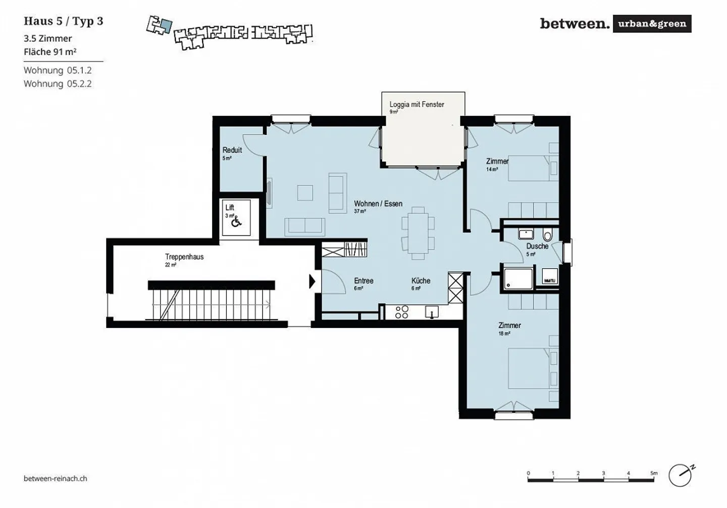 Moderne 3,5-Zimmer-Wohnung mit Loggia - Foto 13 von 14