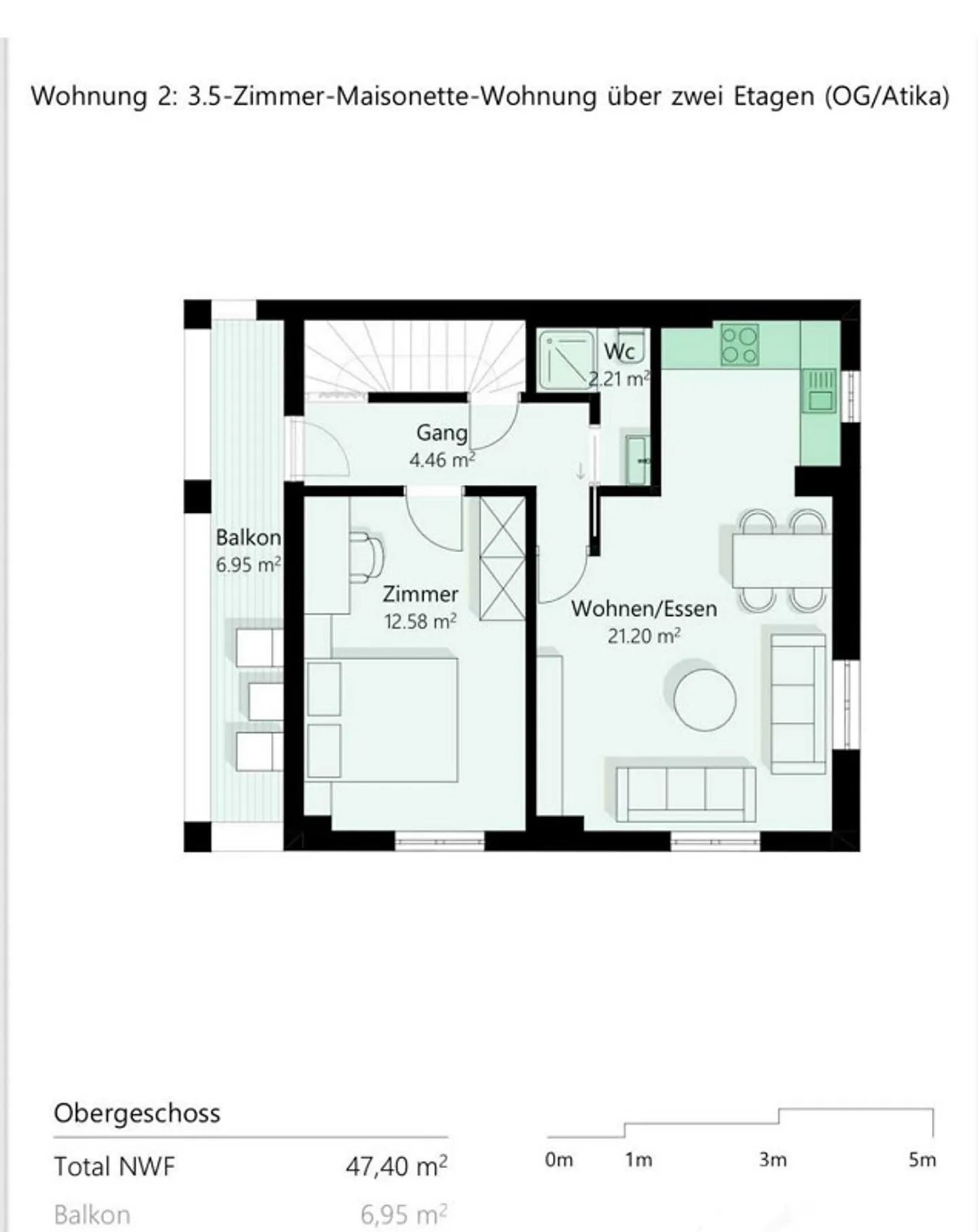 3½-Room Apartment on Two Floors in Füllinsdorf - Photo 4 of 5