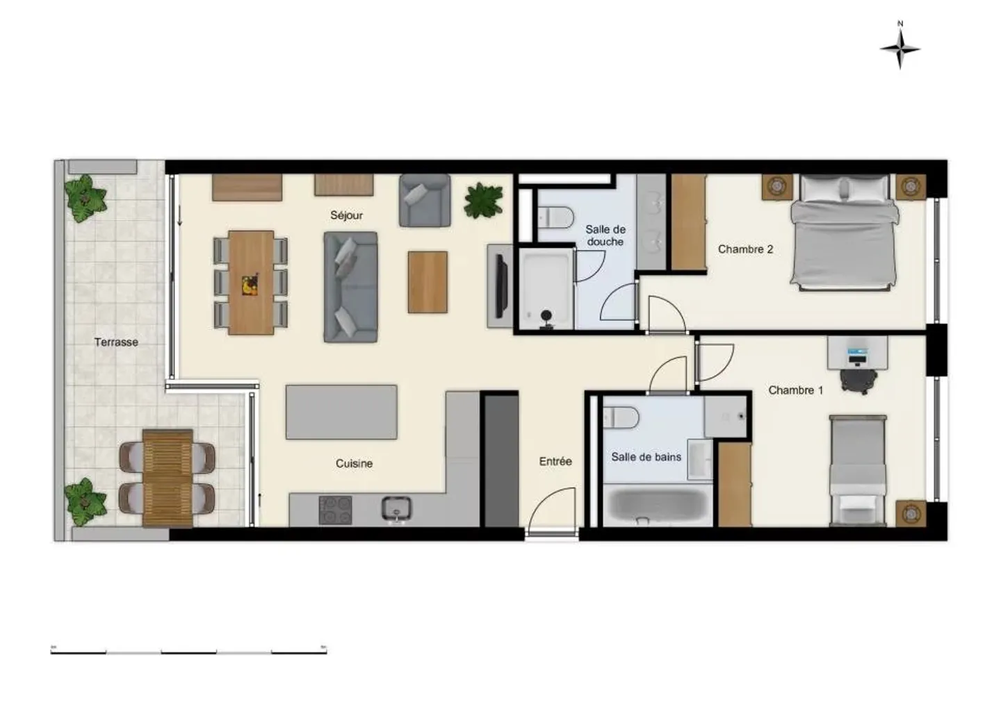 Appartement de Luxe avec Terrasse - Photo 2 sur 15