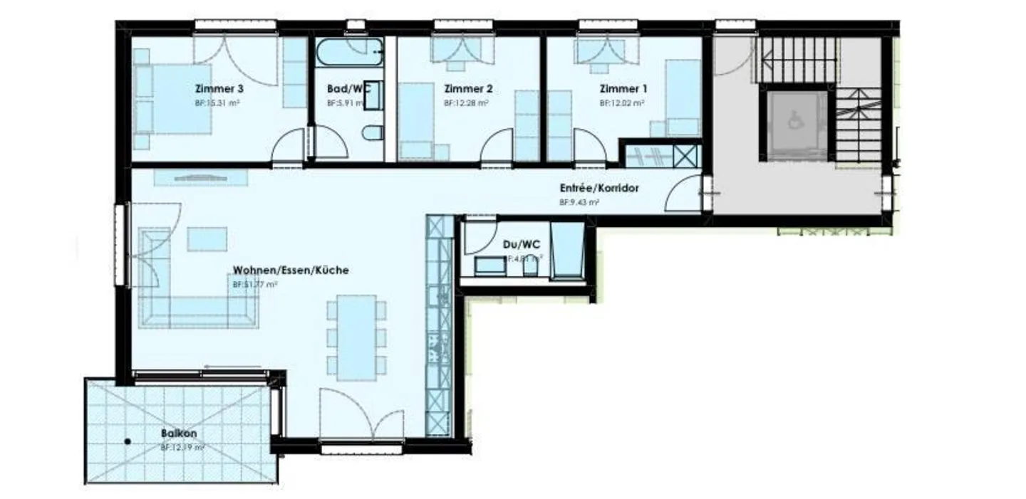 4.5-room apartment in Cazis - Photo 4 of 4