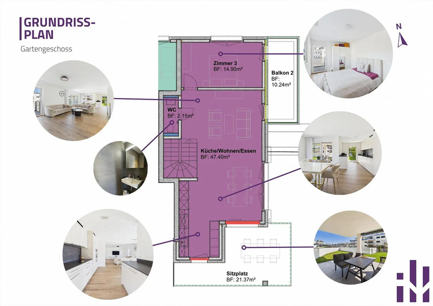 Moderno appartamento duplex di 4,5 locali con giardino a sud e vista sulle montagne - Foto 16 di 17