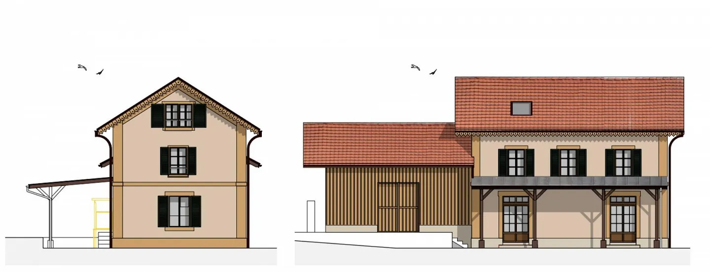 Espace commercial rénové directement à la gare de Kallnach - utilisation flexible pour bureau ou atelier - Photo 2 sur 2