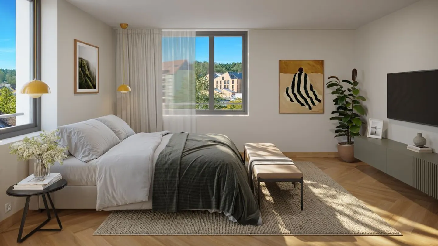 Appartement moderne de 4½ pièces avec balcon spacieux - Photo 3 sur 6