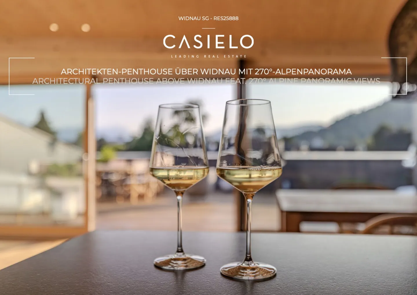 Architekten-Penthouse über Widnau mit 270° Alpen-Panorama - Foto 1 von 1