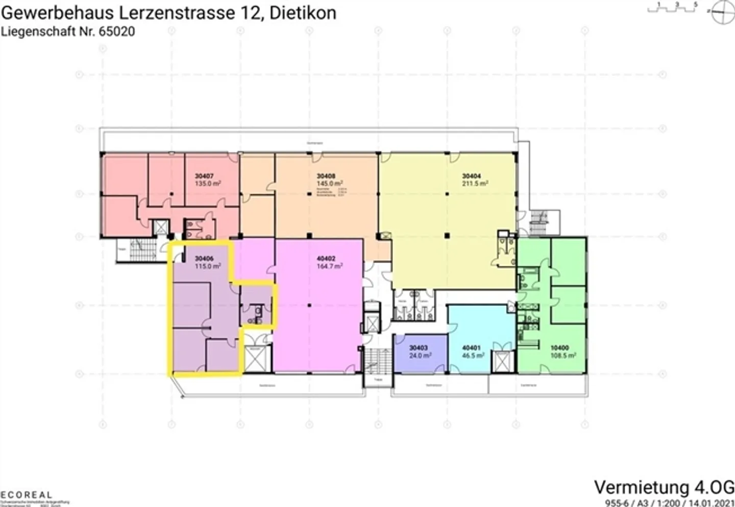 Vielseitige Bürofläche in Silbern - Foto 3 von 5