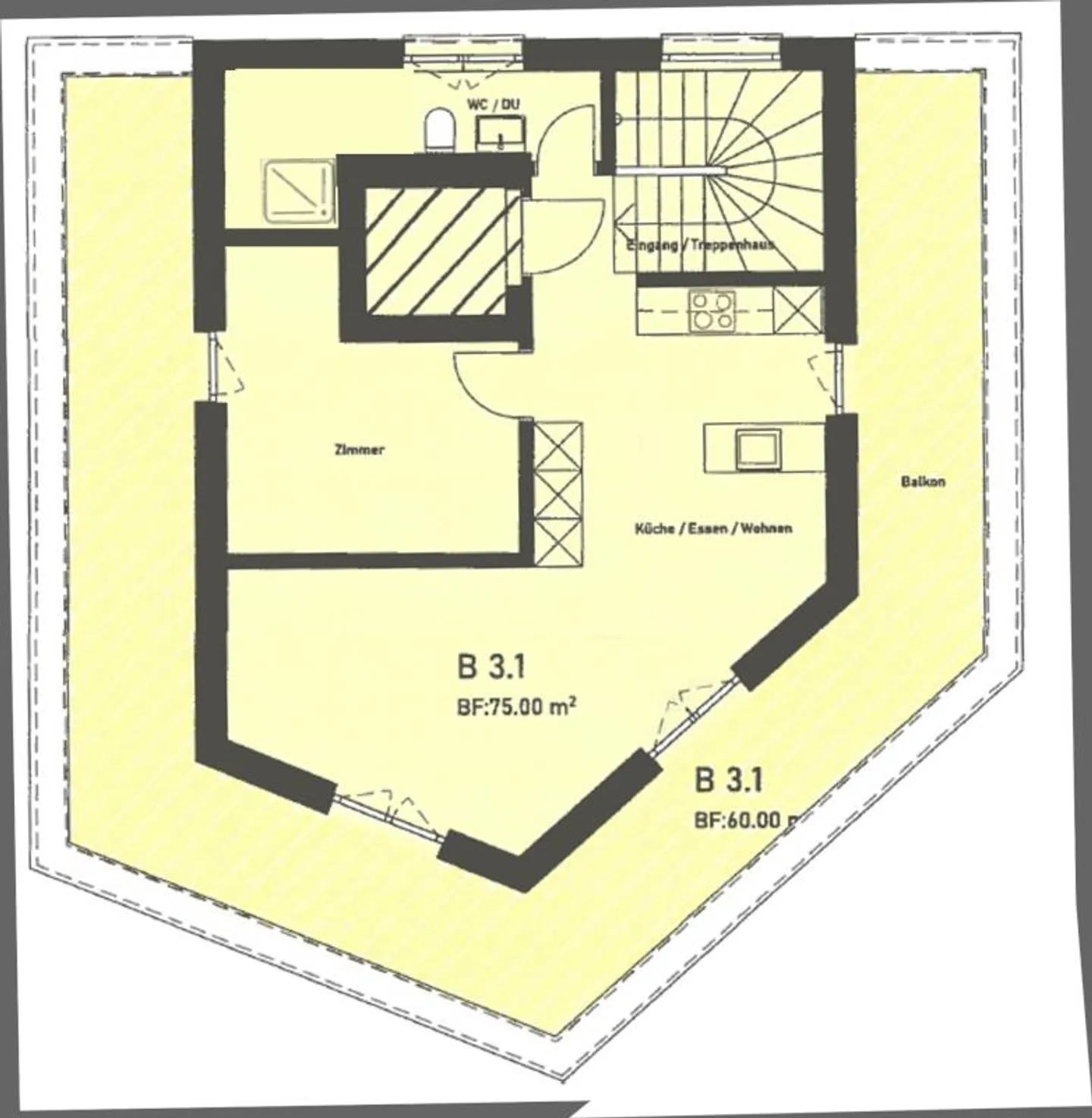 Attique de caractère - pas parfait, mais spécial - Attique de 2,5 pièces avec panorama - Photo 16 sur 16
