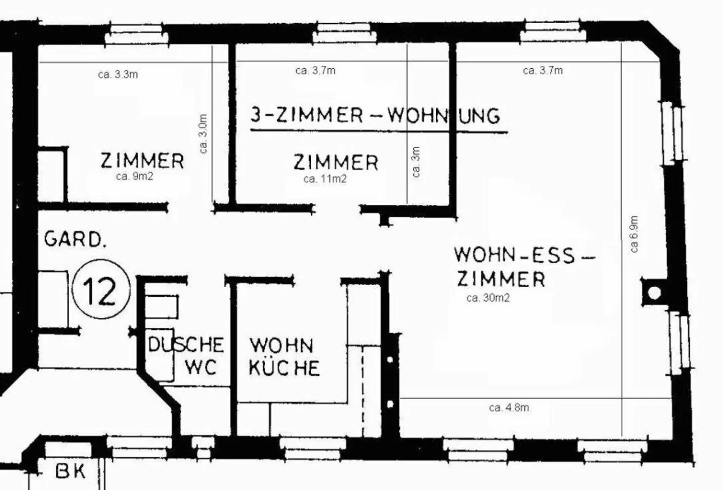 Historische Wohnung in Zürich - Foto 9 von 9