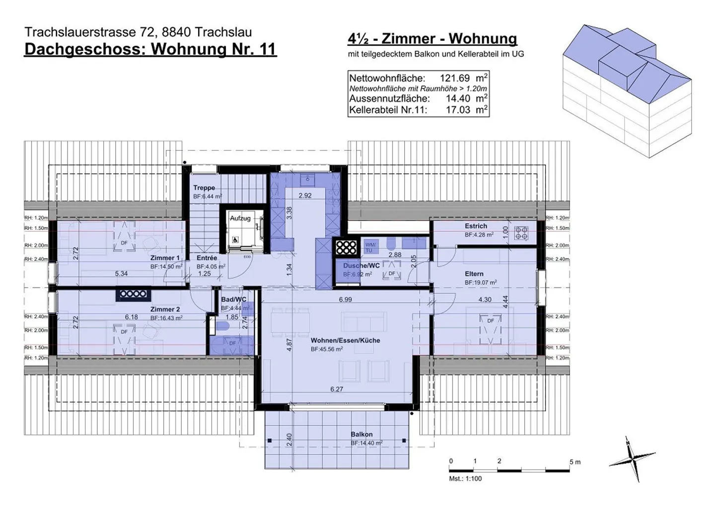 Appartamento mansardato di 4,5 stanze quasi nuovo alla periferia di Einsiedeln - Foto 16 di 16