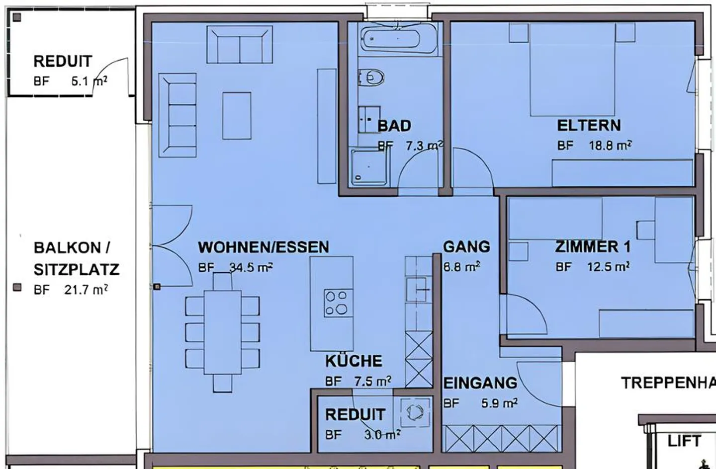 Geräumige 3.5-Zimmerwohnung - Foto 10 von 11