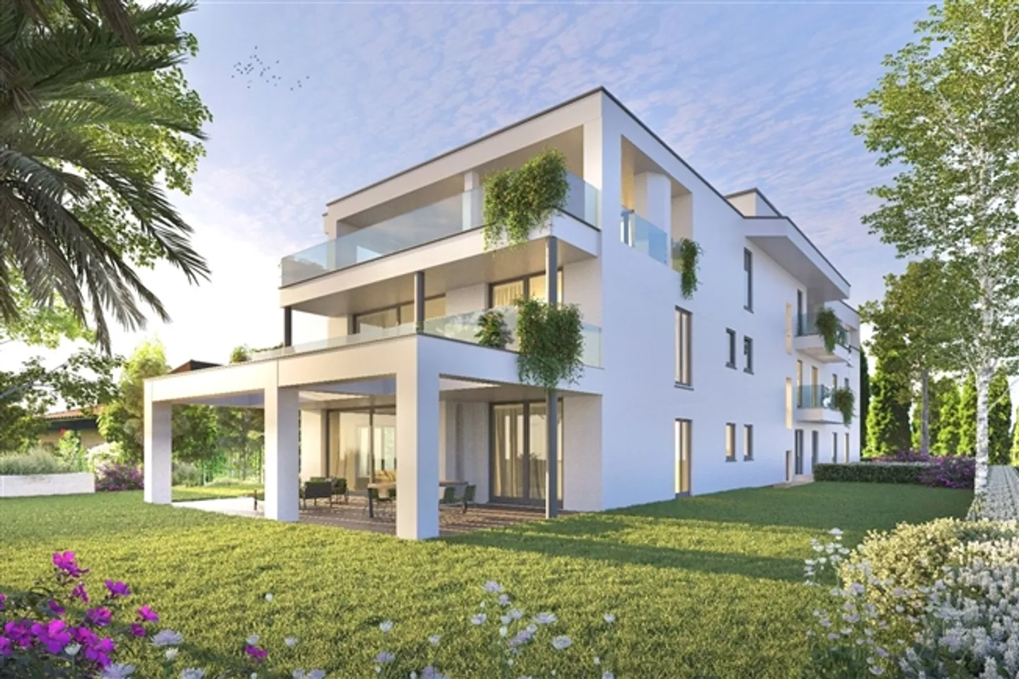 «Gentilino, Collina d'Oro Wohnung mit grosser Terrasse, ökologischer und nachhaltiger Neubau, 4.5 Zimmer» - Foto 1 di 2