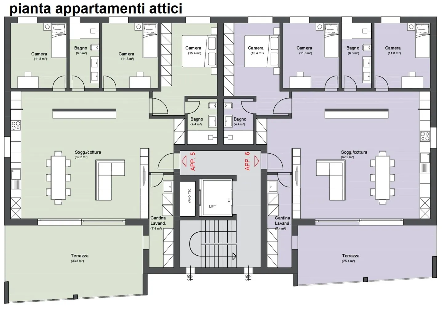DACHGESCHOSS MIT GROSSER TERRASSE IN CAMA - Foto 1 von 8