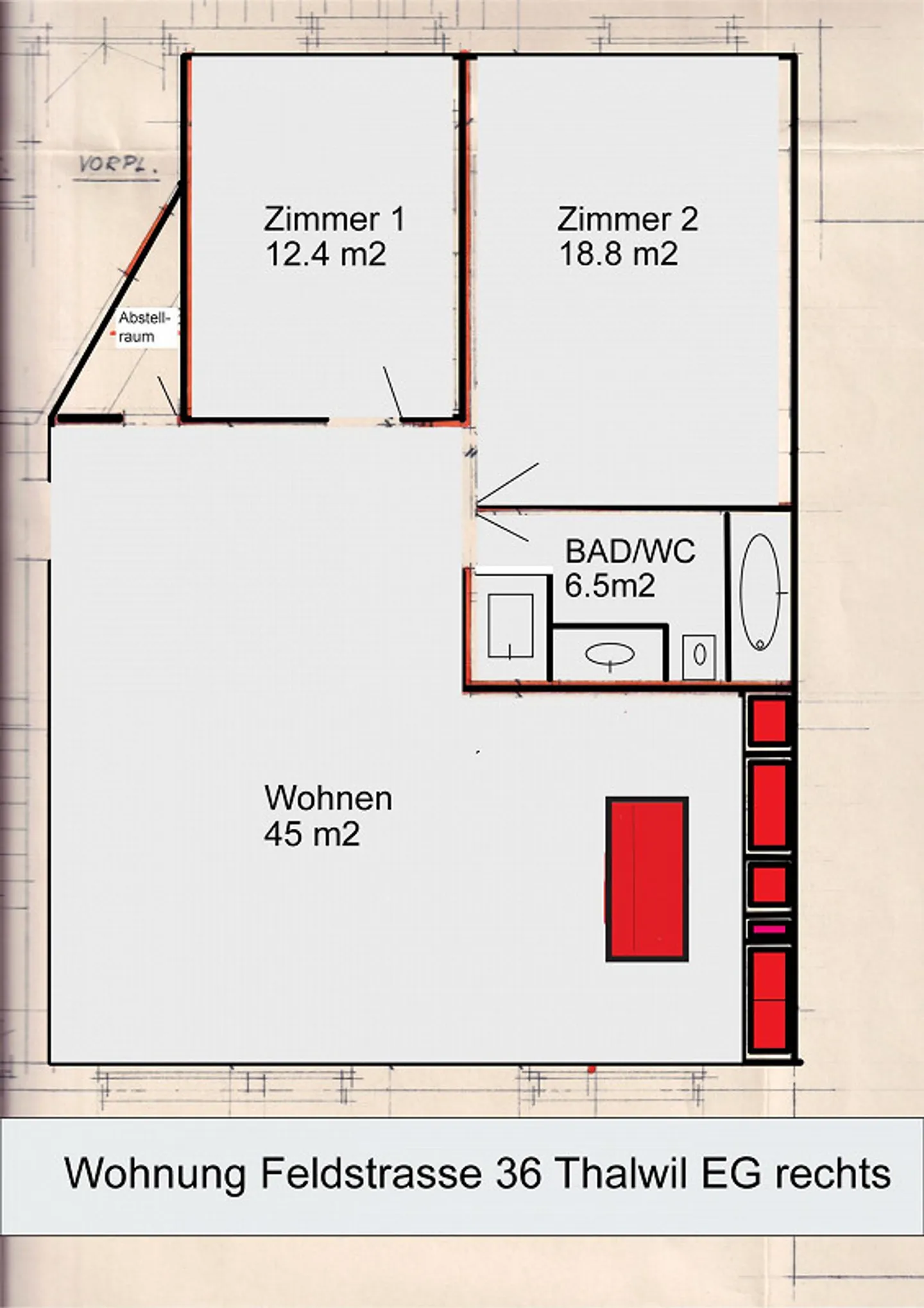 Renovierte Wohnung mit moderner Küche - Foto 12 von 13