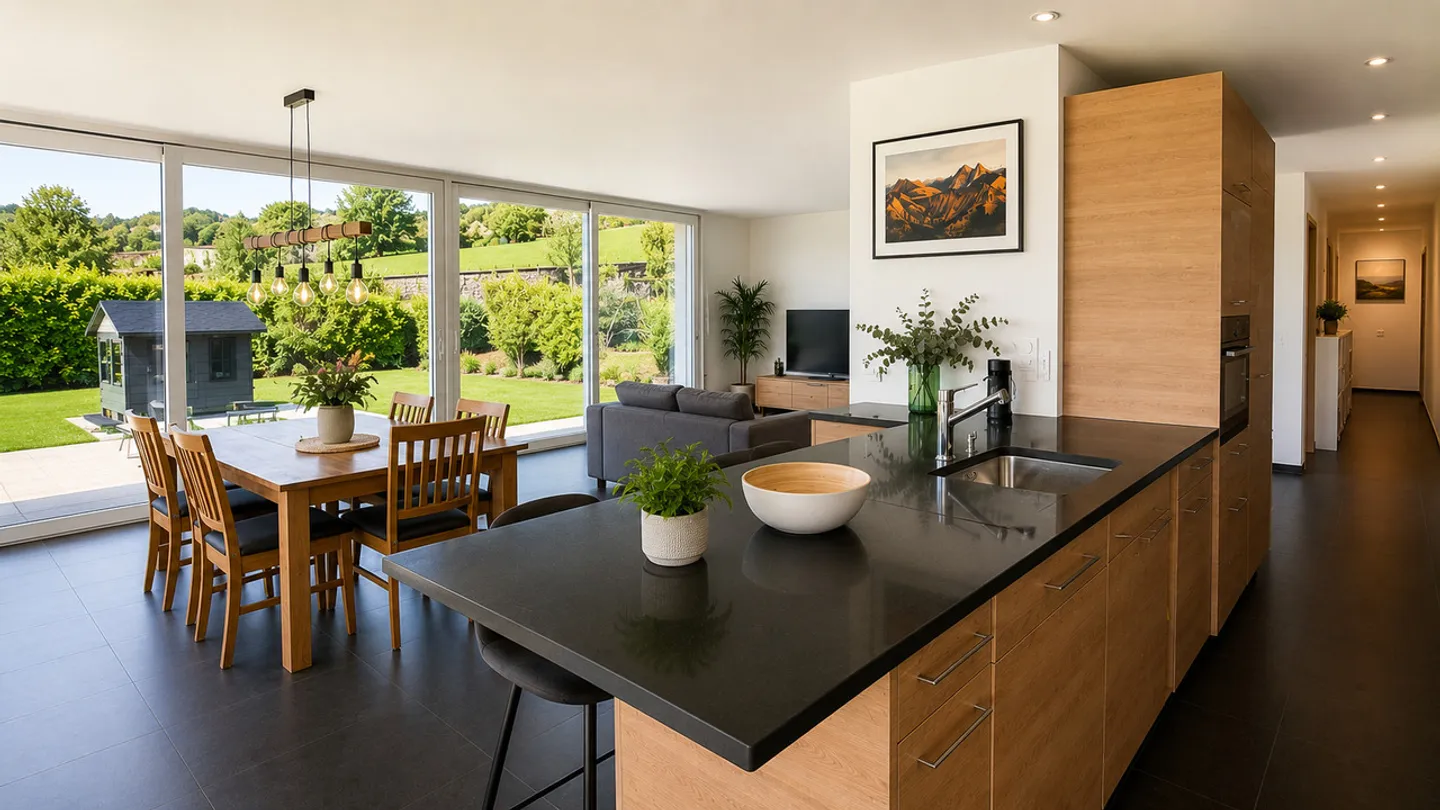 4,5 Zimmer - einzigartige Lage - Panoramablick - Garten - Terrasse - Foto 6 von 11