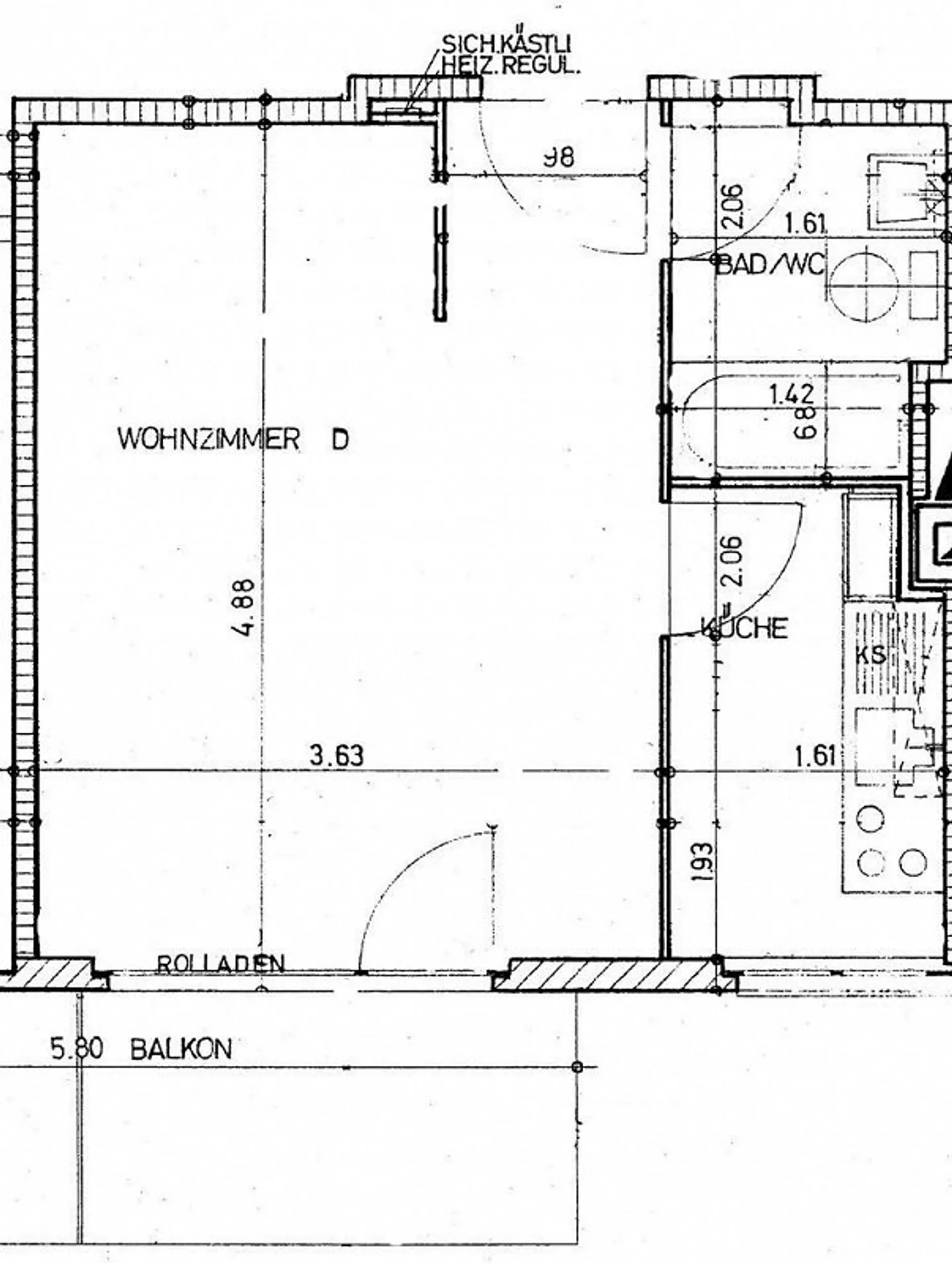 1.5 Zimmerwohnung Nähe Uni Irchel und Waldrand (befristet 30.06.2026) - Foto 7 von 7