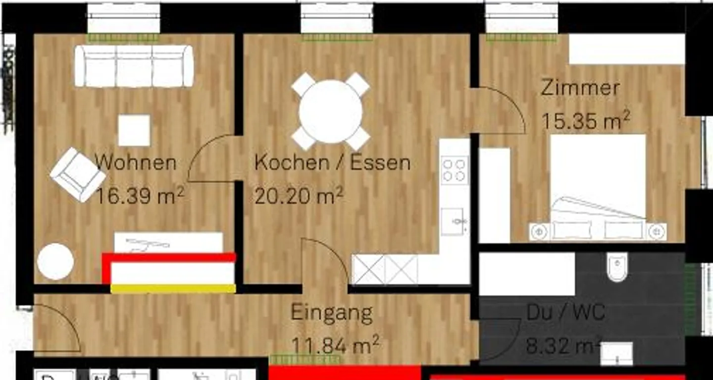 Nouvelle expérience de vie dans un emplacement central - Appartement 2.5 pièces à Chur - Photo 2 sur 3